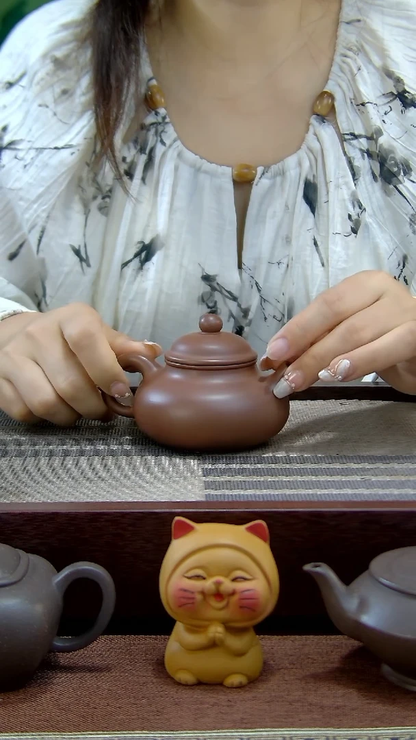 【闪购商品】紫砂茶壶紫泥底槽清容天壶150cc