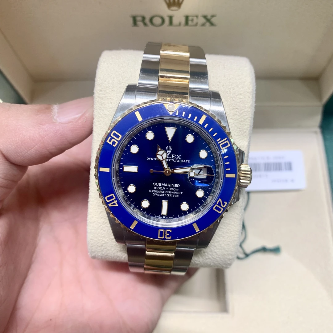 99新 Rolex/劳力士 m126613lb-0002 间金蓝 23年7月27日 全套全长
