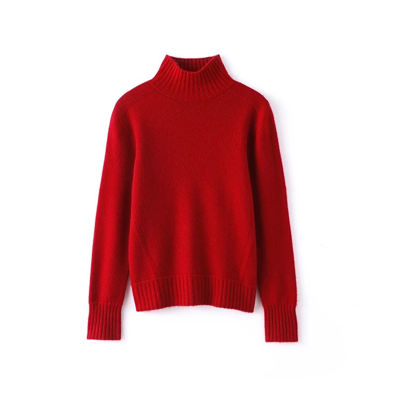 加厚100纯山羊绒半高领羊绒百搭打底衫羊绒衫100%纯羊绒220735