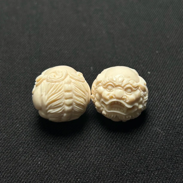 P241苏工貔貅圆珠18毫米 精工正品天然冰料猛犸文玩配珠