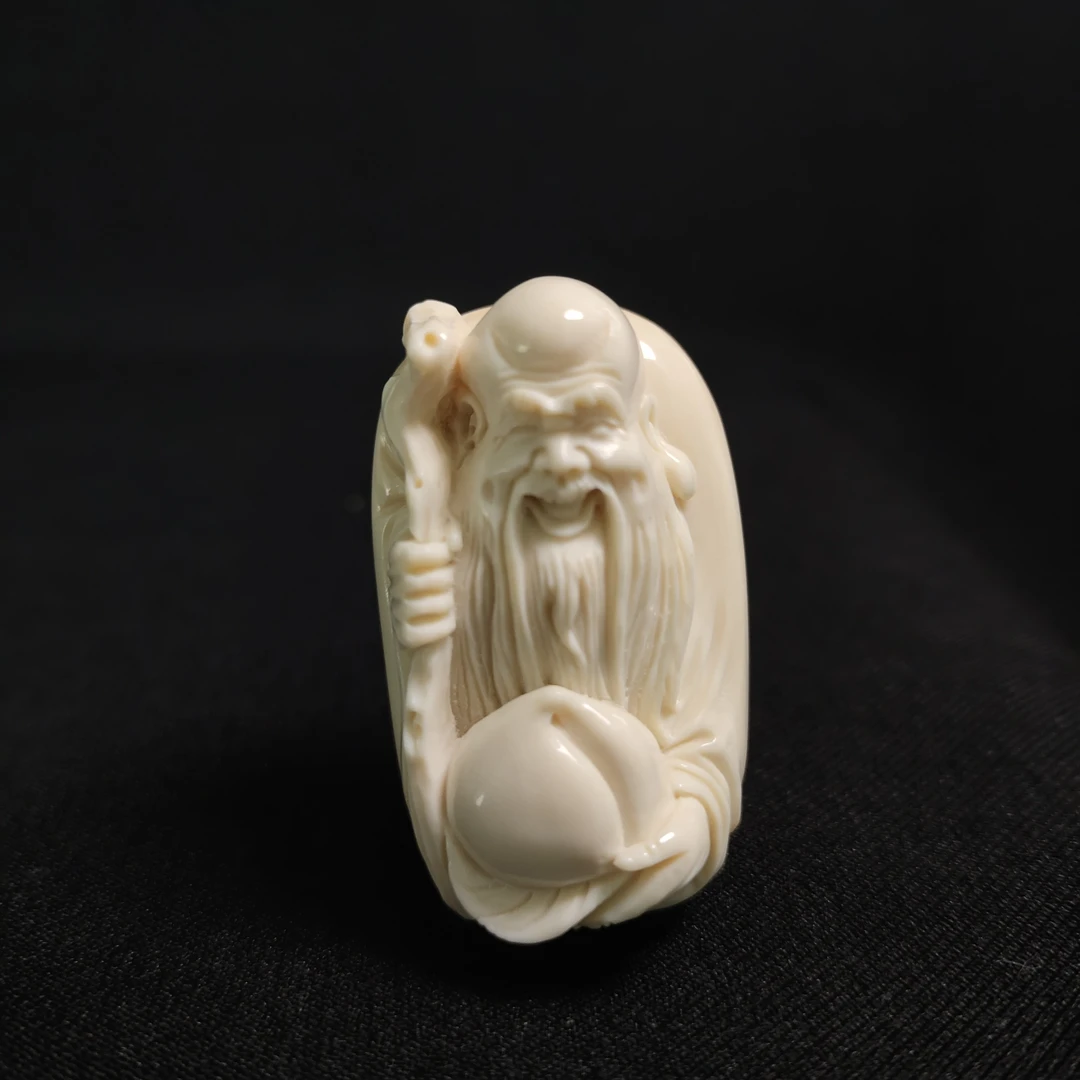 DY138 只做天然猛犸牙  寿星   41.8x25x19mm