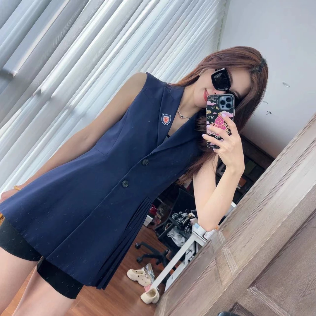 麦殿/95新/DIOR迪奥/羊毛马甲连衣裙藏青色38码/230904LJF5W08