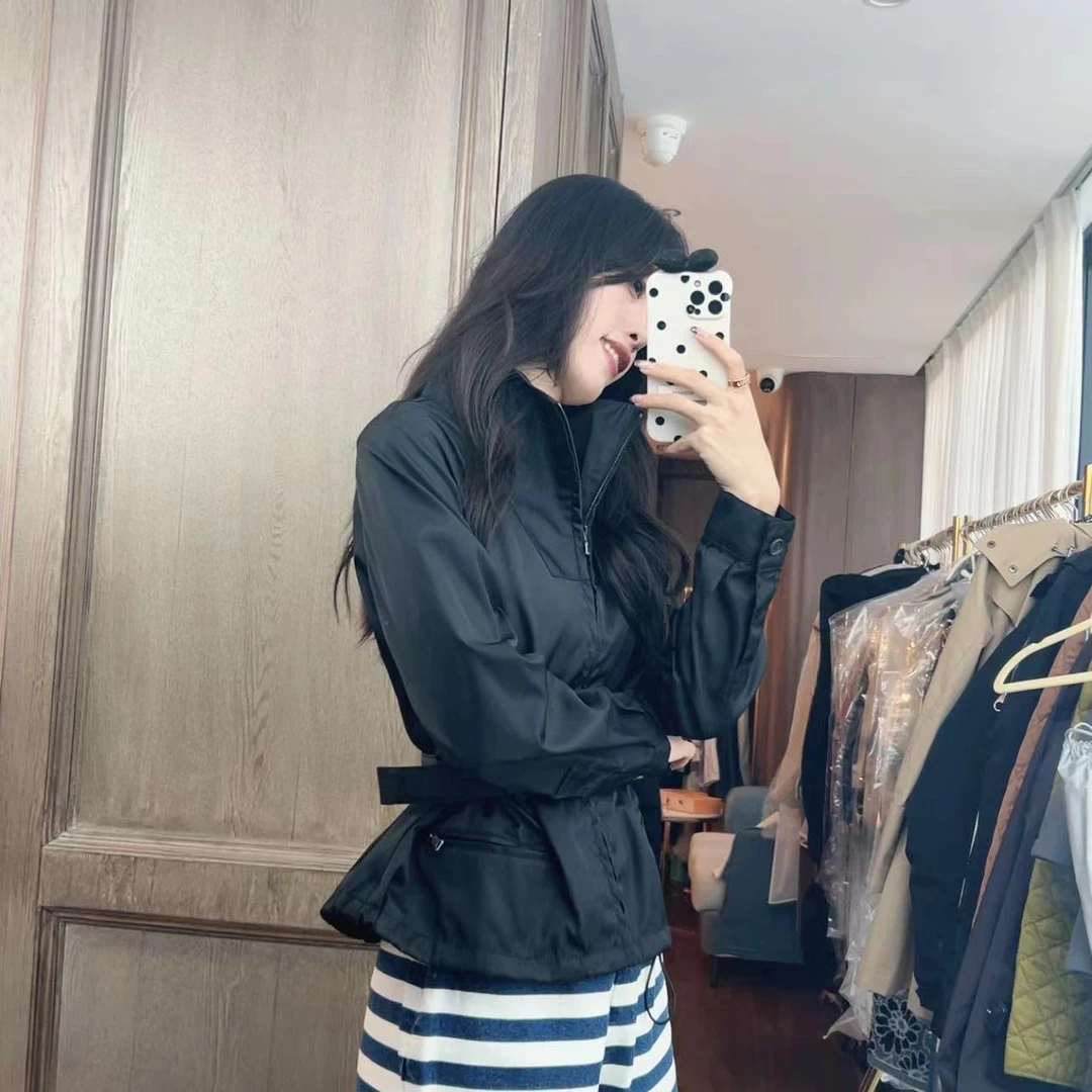 麦殿/95新/PRADA普拉达/外套38黑色/231106XLH7Z07