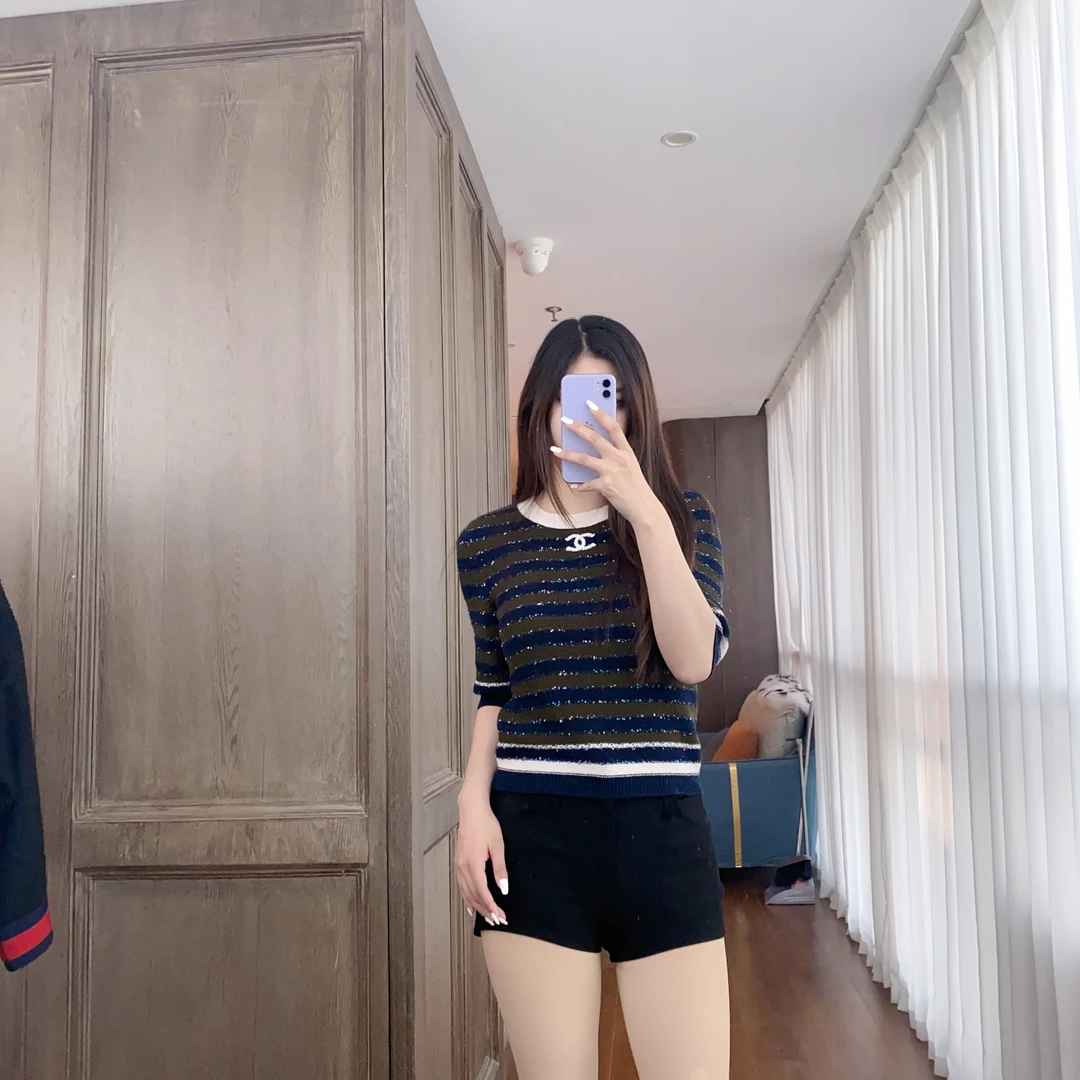 麦殿/95新/Chanel香奈儿/山羊绒36码上衣拼色/240831LZXXH67