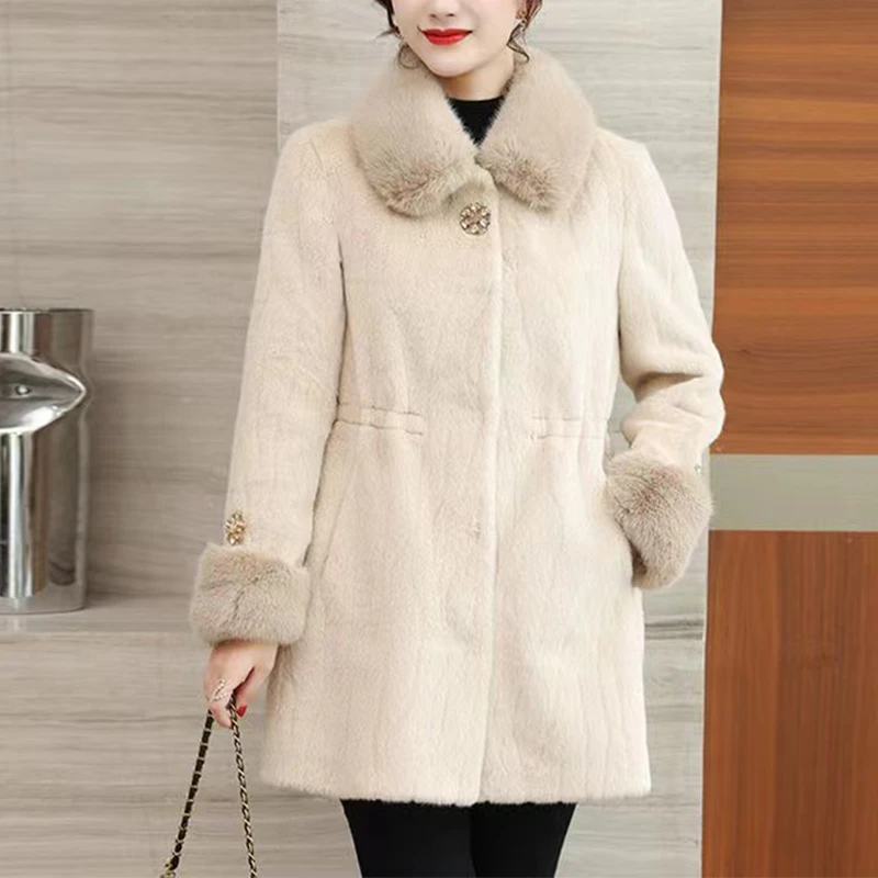 冬季轻奢时尚优雅外套新款高端洋气保暖女外套K3063