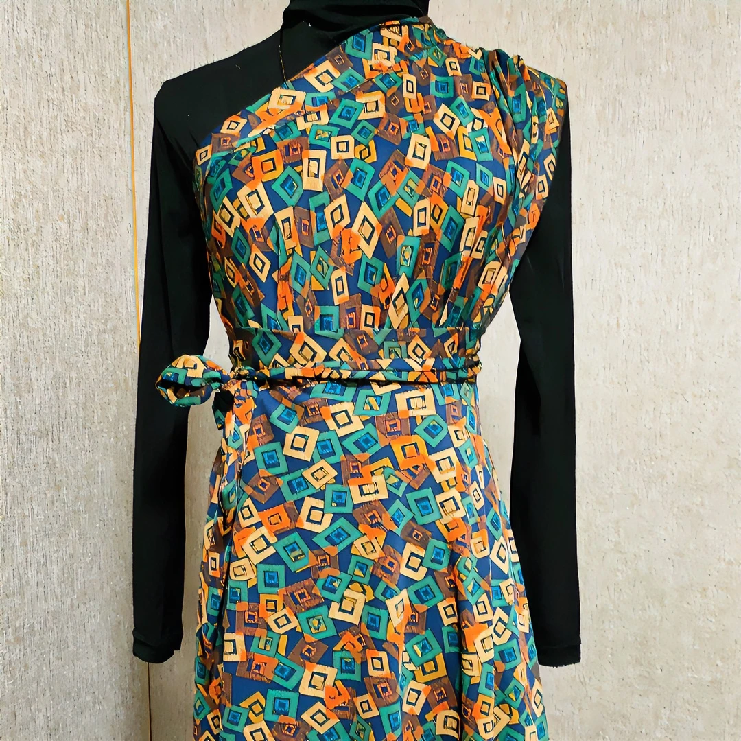 焱焱家异域风裹裙花色时尚气质休闲长款高腰大摆碎花显瘦