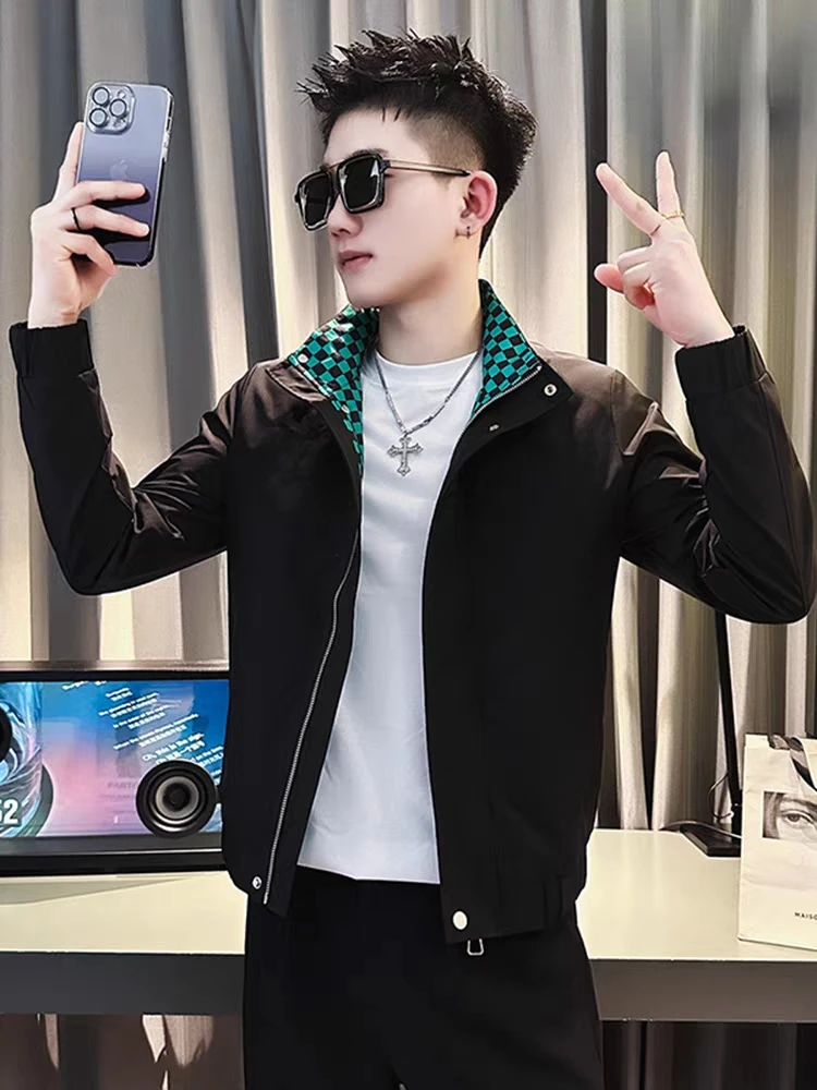 春秋痞帅高级感外套男士春秋款2025新款爆款潮牌潮流秋款休闲夹克