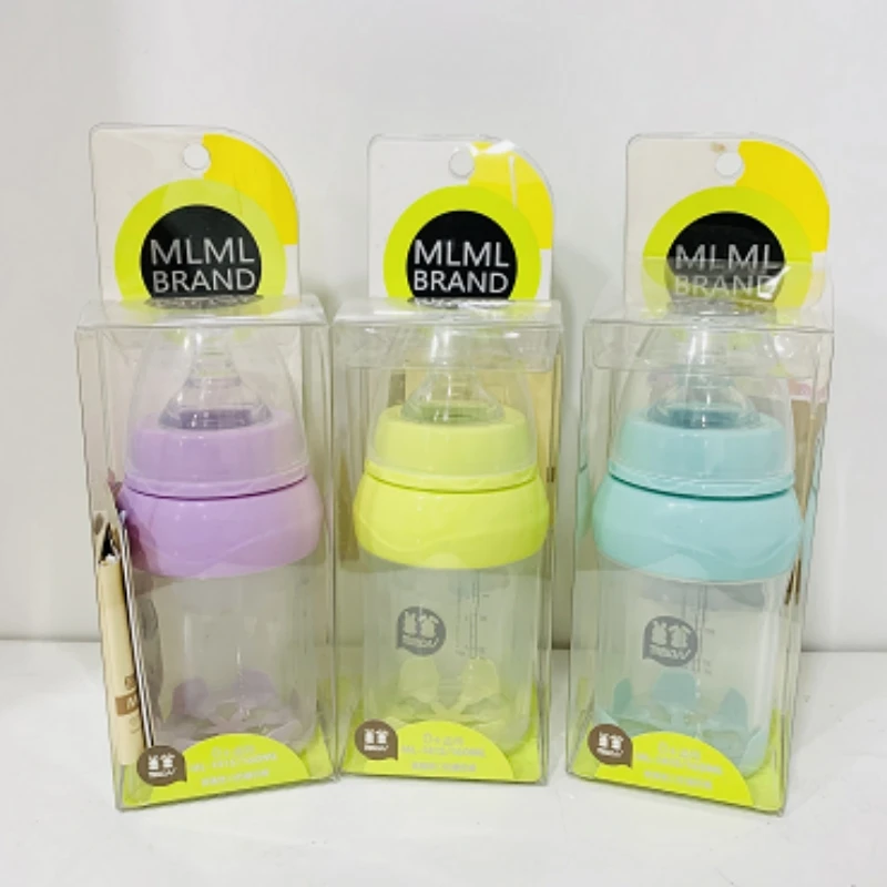 新生儿防摔防胀气母乳实感晶钻玻璃奶瓶1415