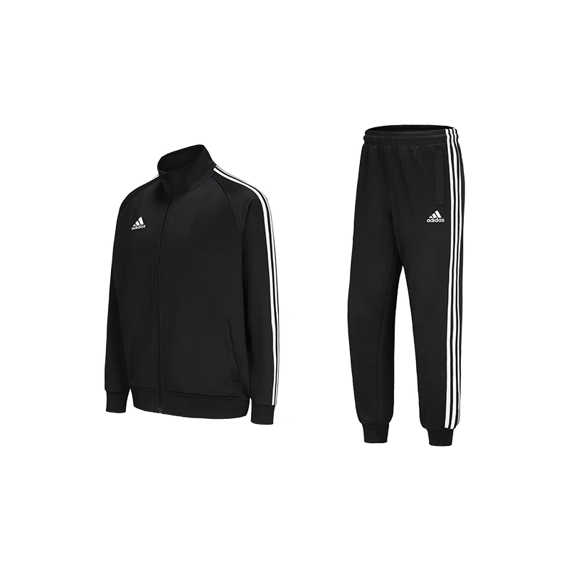 【达人专属】adidas/阿迪达斯秋季运动休闲白标外套长裤束脚裤套装