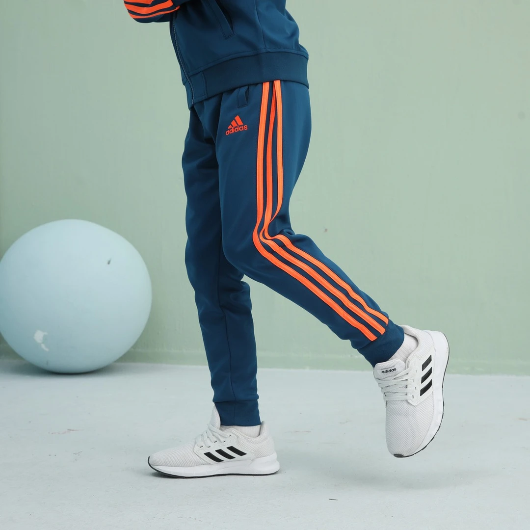 adidas/阿迪达斯跆拳道儿童秋季新款长裤束腿裤蓝底橘标TR30P3K