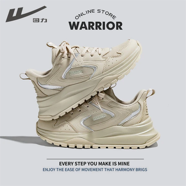 Warrior/回力春秋新款潮流情侣跑步鞋轻便透气休闲百搭软底运动鞋