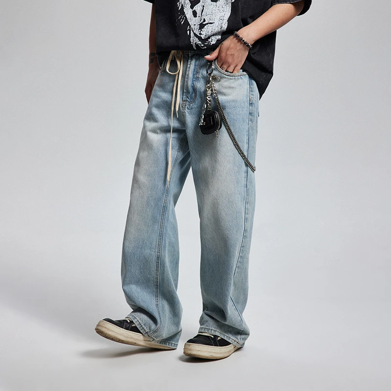 CoosRetro美式复古水洗牛仔裤男女夏季简约百搭长裤潮牌CS42K5318