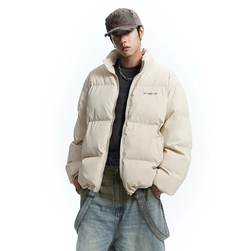 [青]CoosRetro美式复古撞色基础logo刺绣秋冬棉服外套男女CS44J10