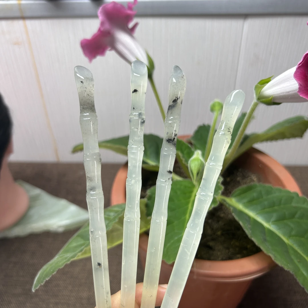 岫玉（蛇纹石玉）竹节发簪