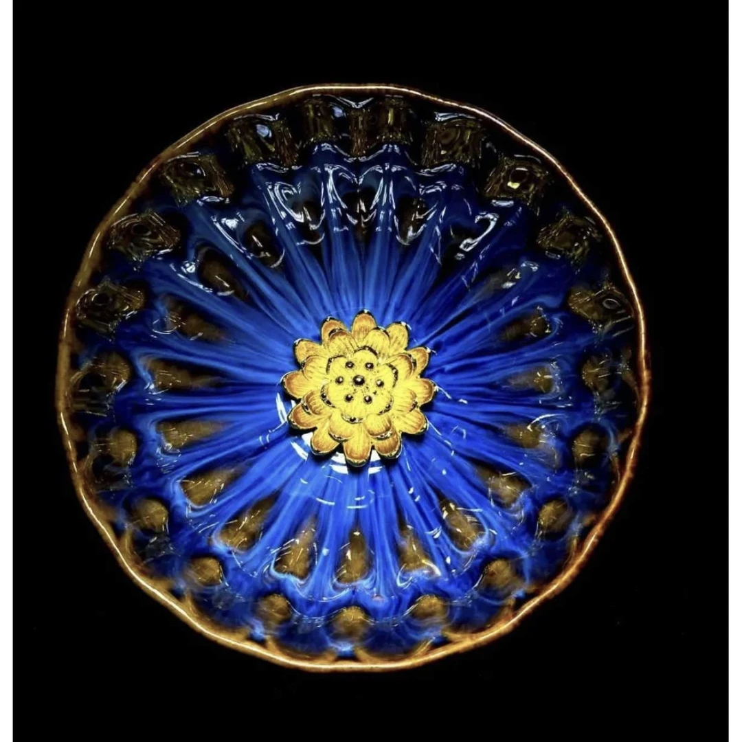 金莲花水波纹 高端茶器 手工茶盏 全手工 茗杯 莲花杯 茶杯 中式