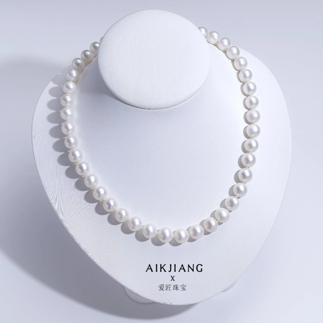 AIKJIANG/爱匠【白总】大点位经典款珍珠妈妈链白色时尚百搭8-10mm
