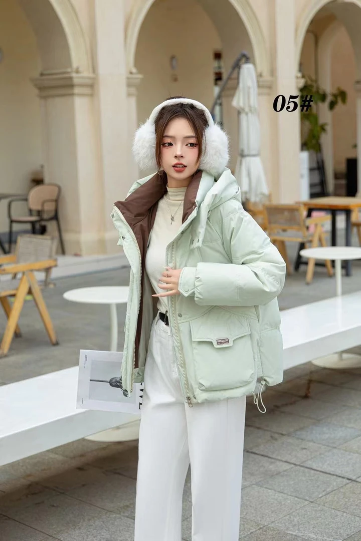 〖铃铛精选〗扣子时尚潮流短版加厚外套05