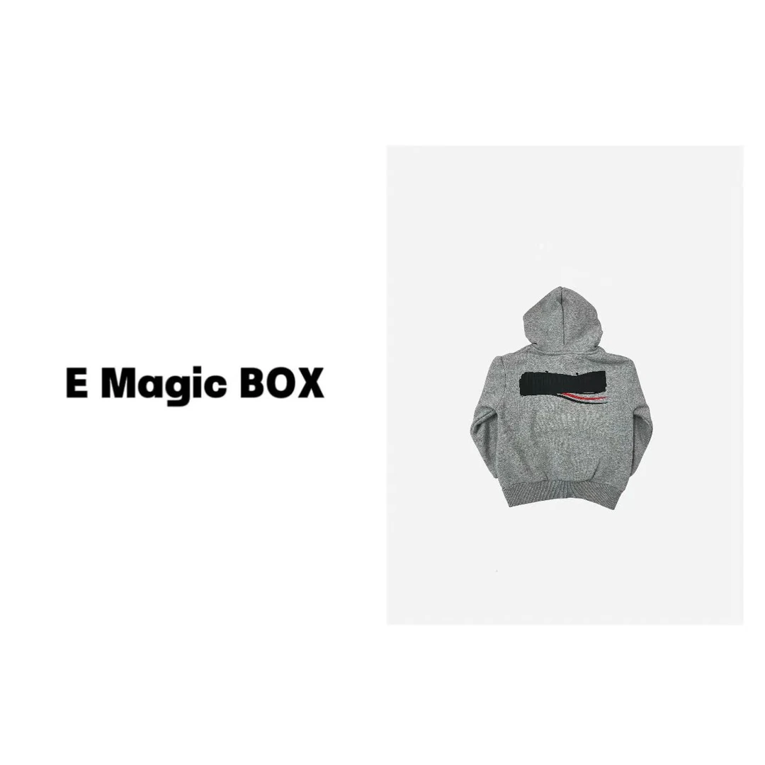 E Magic Box童装“巴黎时装周”儿童限量款冬季加绒连帽卫衣53257