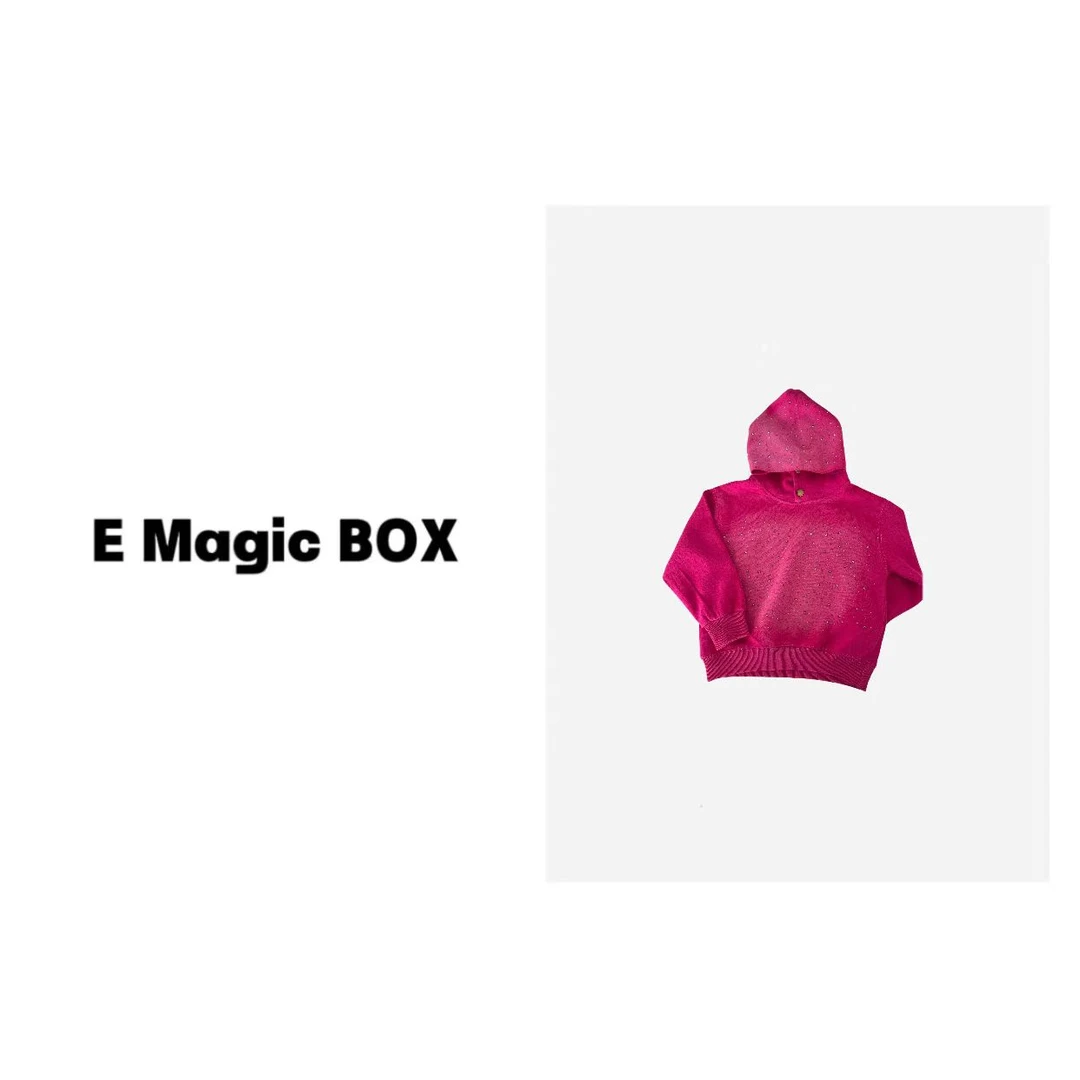 E Magic Box童装“水晶闪亮”儿童限量款秋季连帽卫衣19731