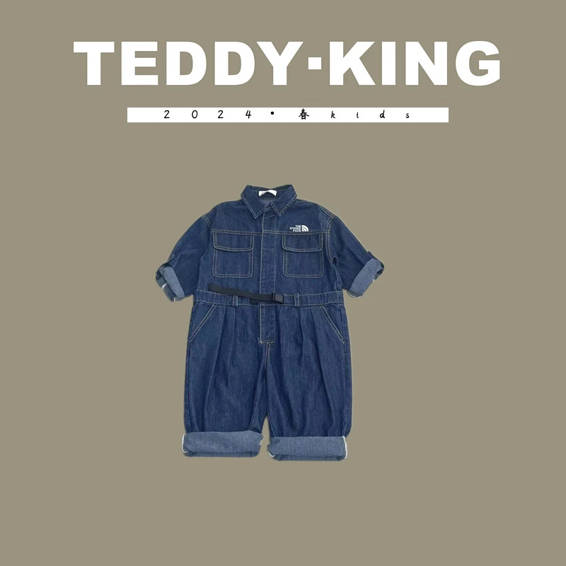 【Teddy King】2024 中小童牛仔工装连体衣 TXB24165