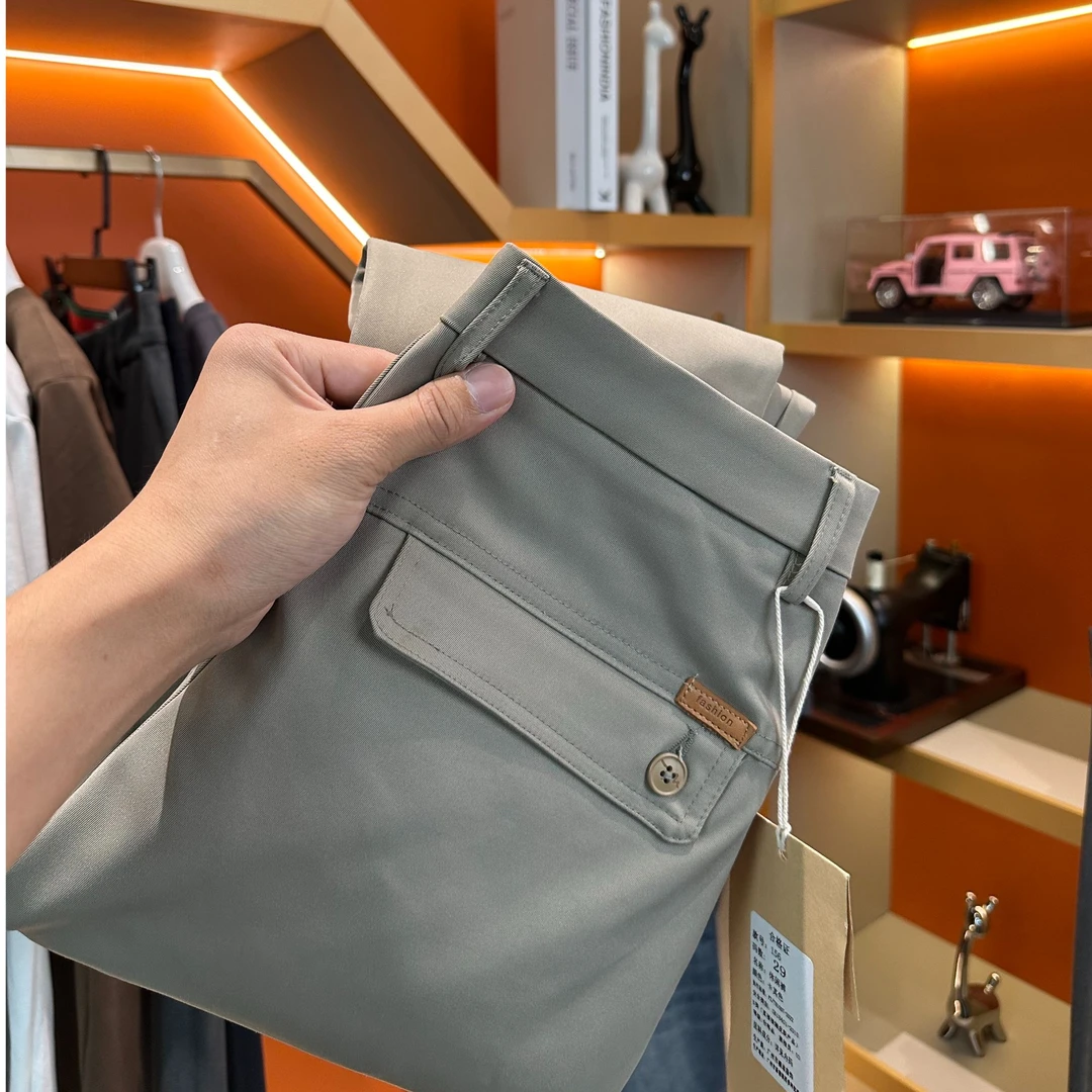 抗皱休闲裤男款宽松直筒裤2025秋季新款轻奢商务男士韩版长裤子男