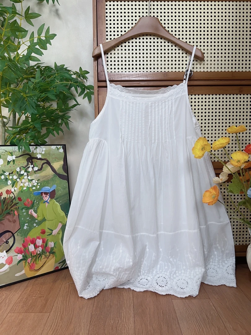 可衣-【悦己】2024春夏新款森系吊带背心裙短款叠穿