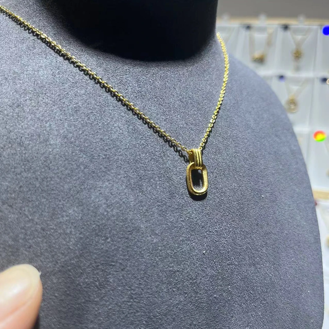 【足金999】经典环环相扣一体套链