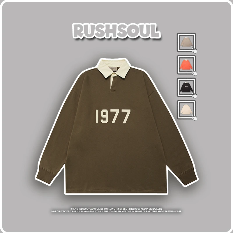 【福利】380G重磅长袖翻领POLO衫休闲百搭套头秋季男T恤卫衣 DH