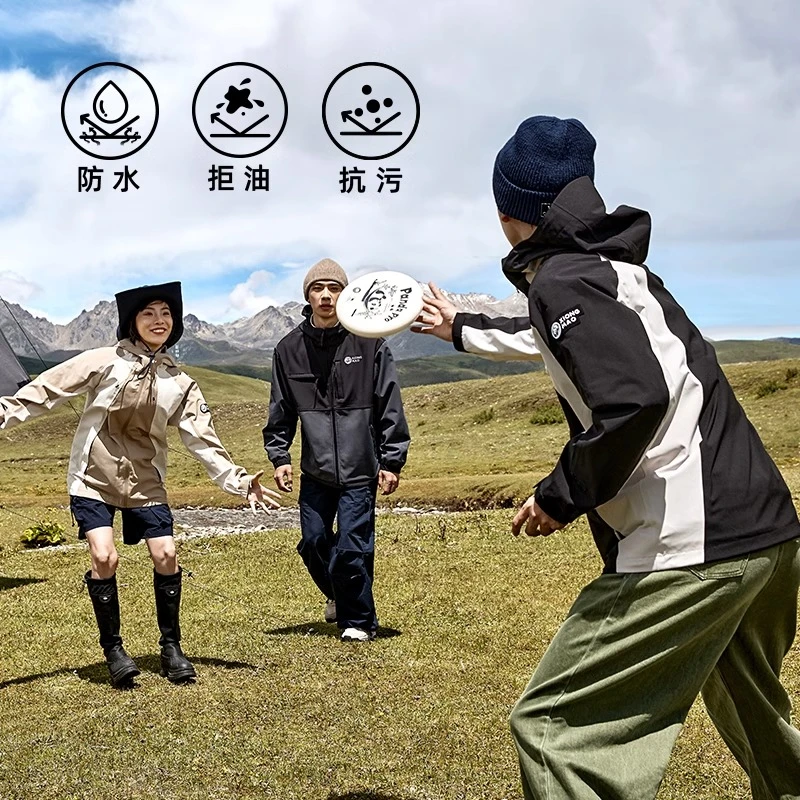 【熊猫系列】骆驼户外冲锋衣男女2023秋冬新款登山服A33CATR152