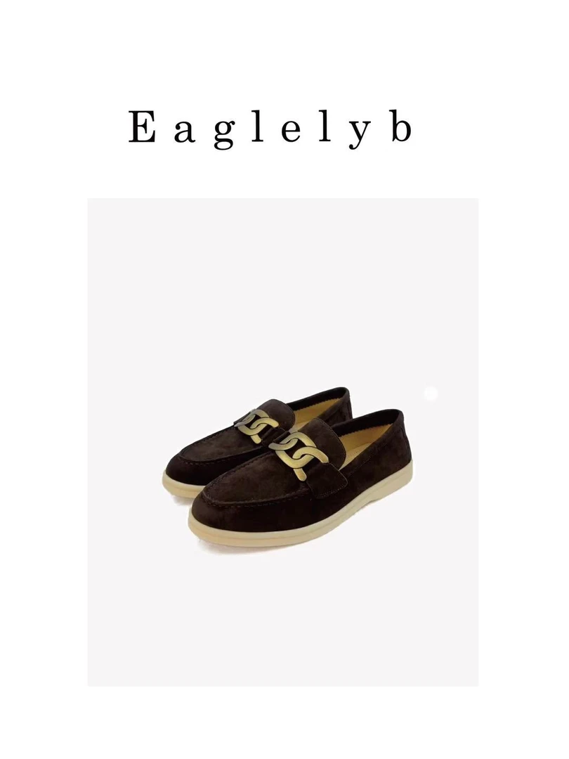 Eaglelyb【东莞波哥】时尚麻花扣通勤休闲复古乐福鞋女鞋百搭