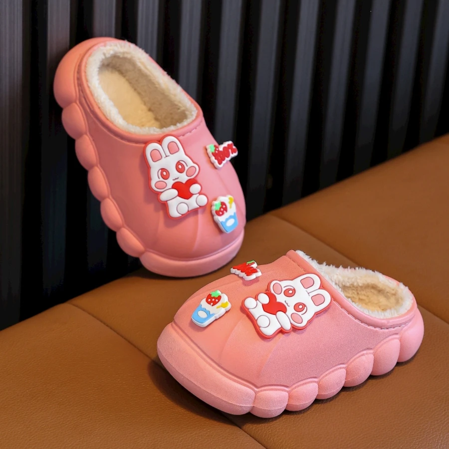 居家棉拖鞋2023卡通新款冬鞋加绒厚底防滑保暖家用室内包头棉拖鞋