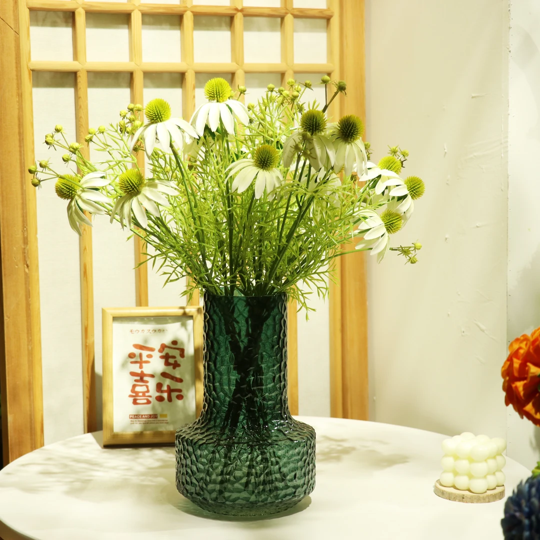 新绿色冰极原色料大号花瓶简约轻奢款浪漫七夕礼