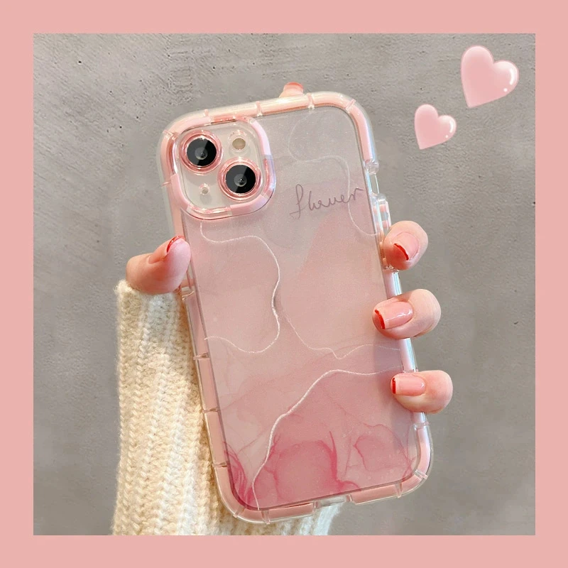 适用于苹果小众高级感艺术晕染透明全包硅胶防摔手机壳iPhone14新