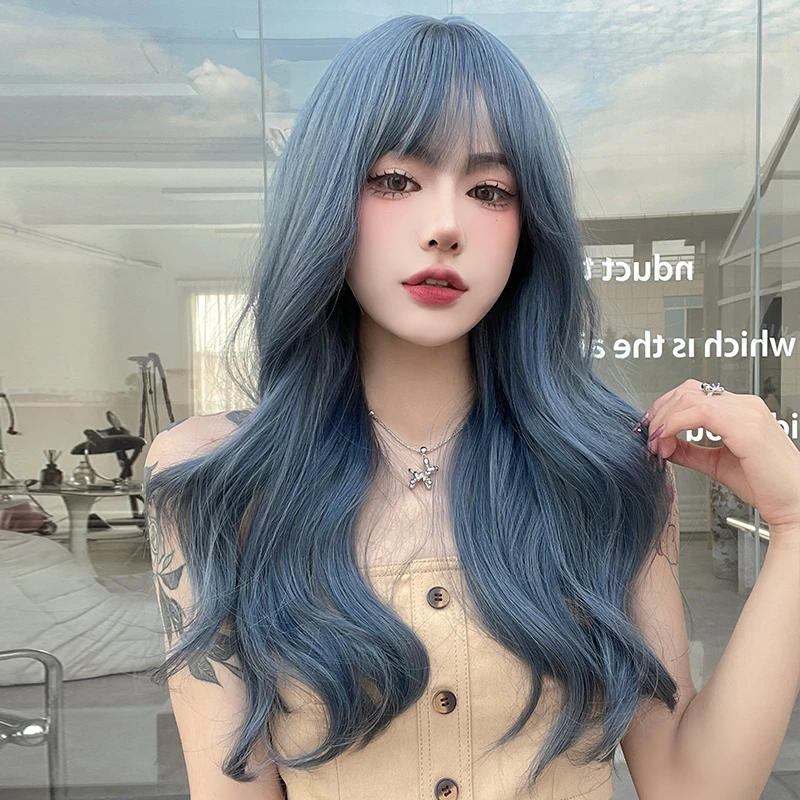 蒂梵夕假发女长发圆脸长卷发网红lolita洛丽塔日系彩色自然全头套