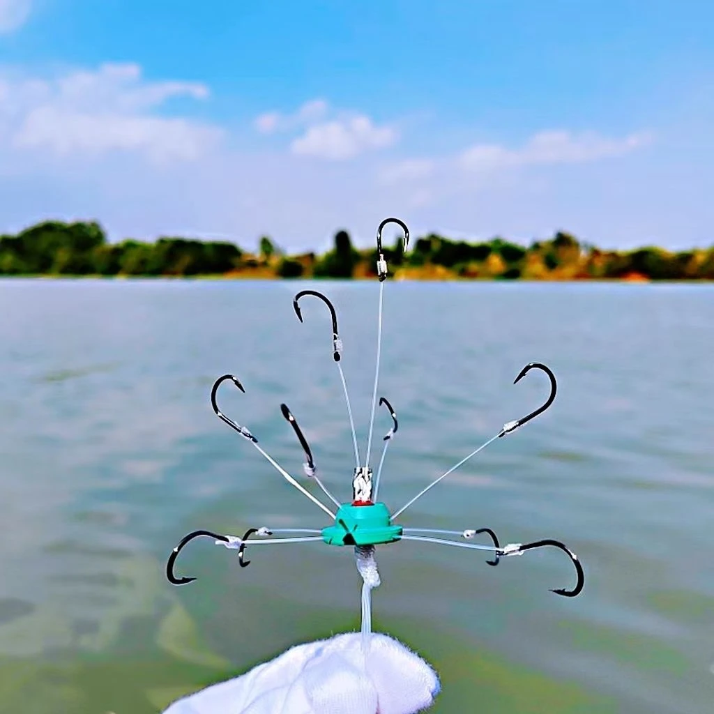 硬线飞钩翻版钩鲢鳙钩朝天钩子母钩浮钓底钓海杆抛竿