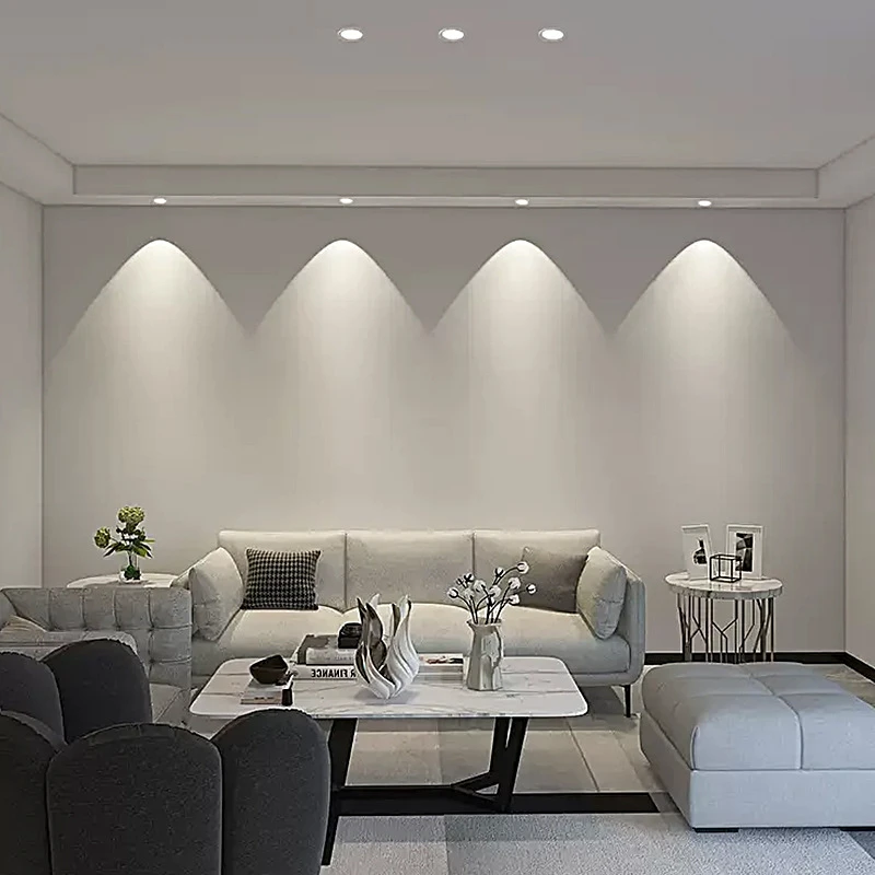 深杯防眩晕家用小山丘射灯cob光源高显色嵌入式窄边天花板射灯