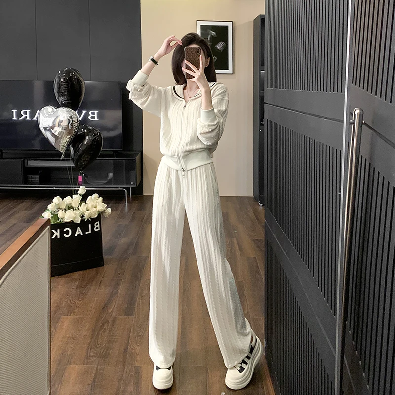 洋气时髦女运动套春秋宽松减龄小个子高级感长袖休闲时尚两件套