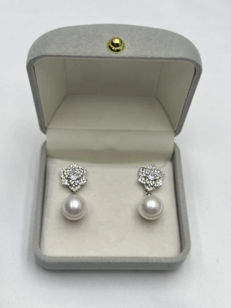 天然淡水珍珠耳饰R029