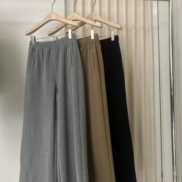 【NO退NO换】鑫燃Kiki 百搭宽松显瘦加绒加厚阔腿裤 3736 LIMO