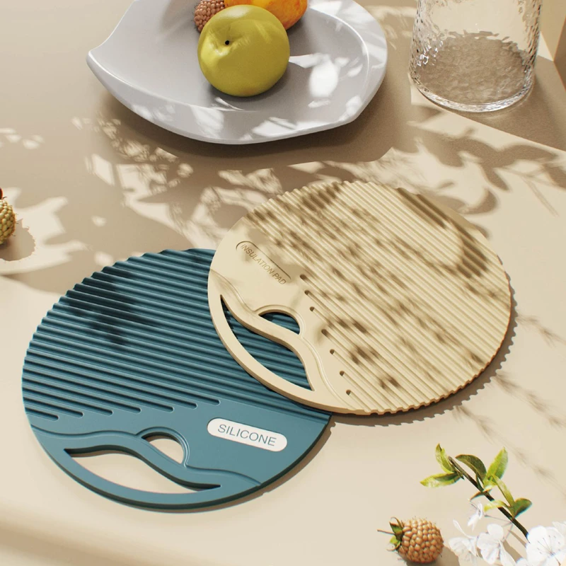 青染 山海日出 20cm多色食品级硅胶垫 杯垫餐垫 加厚隔热防烫
