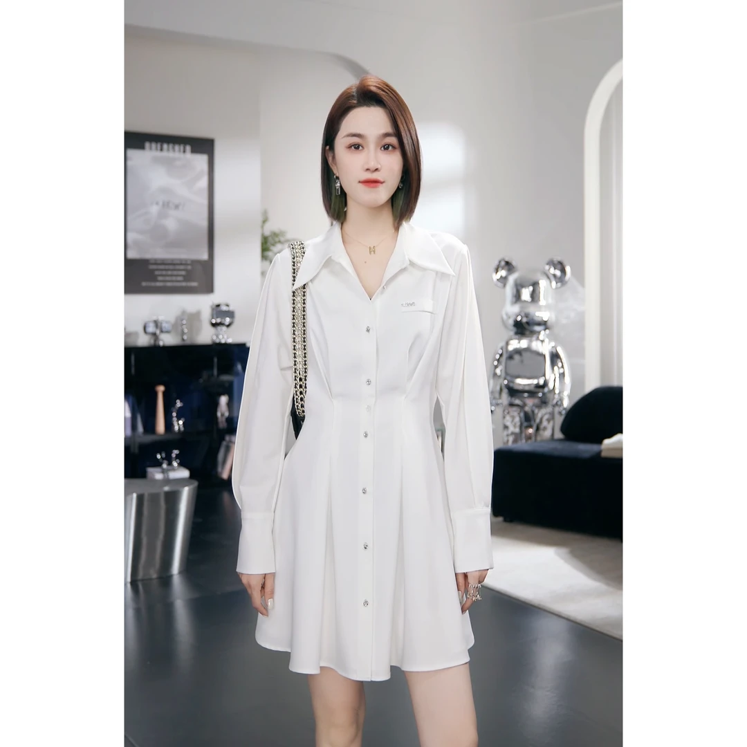 【Chanllete Meline】时尚设计款修身显瘦气质休闲连衣裙CM-8725