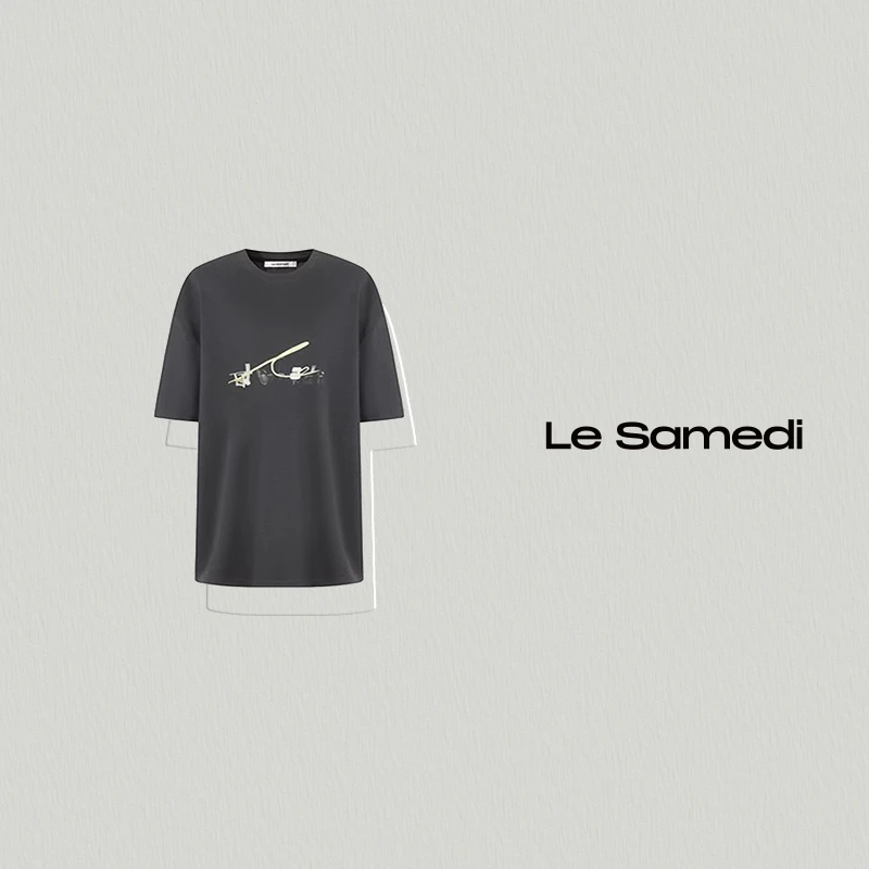 Le Samedi｜艺术印花博物馆椅子系列 立体廓形时髦感宽松大版t恤