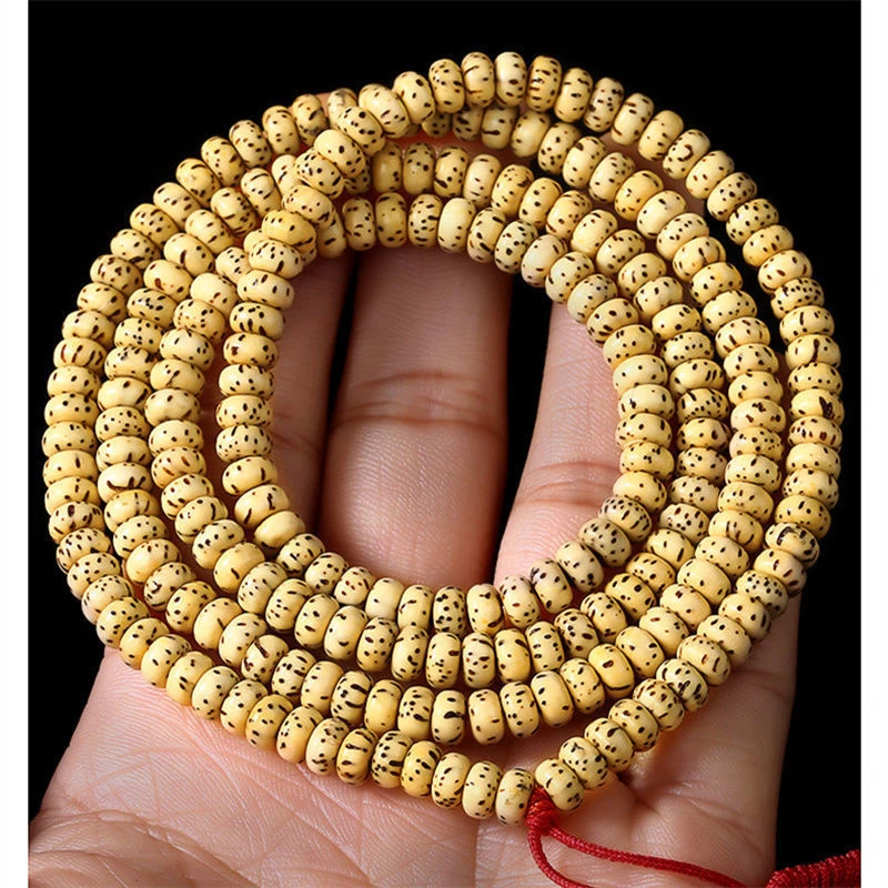 海南星月菩提鸡油黄高油小星月菩提海南陈籽黄金籽女星月菩提手串