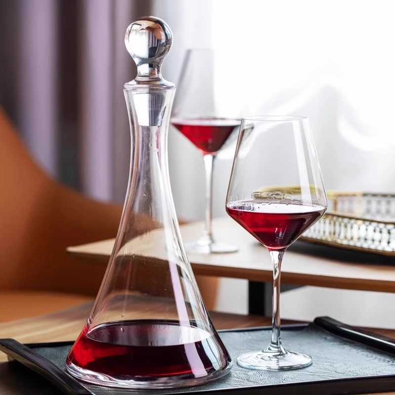 爆款欧式水晶创意玻璃醒酒器带盖家用红酒杯醒酒壶分酒器装饰酒瓶