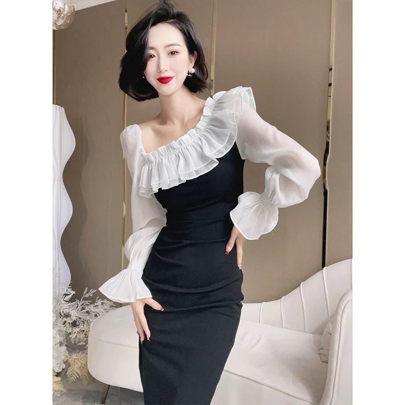 格娜夏季法式流行洋气时尚连衣裙轻熟高级感遮肚子收腰显瘦裙子女