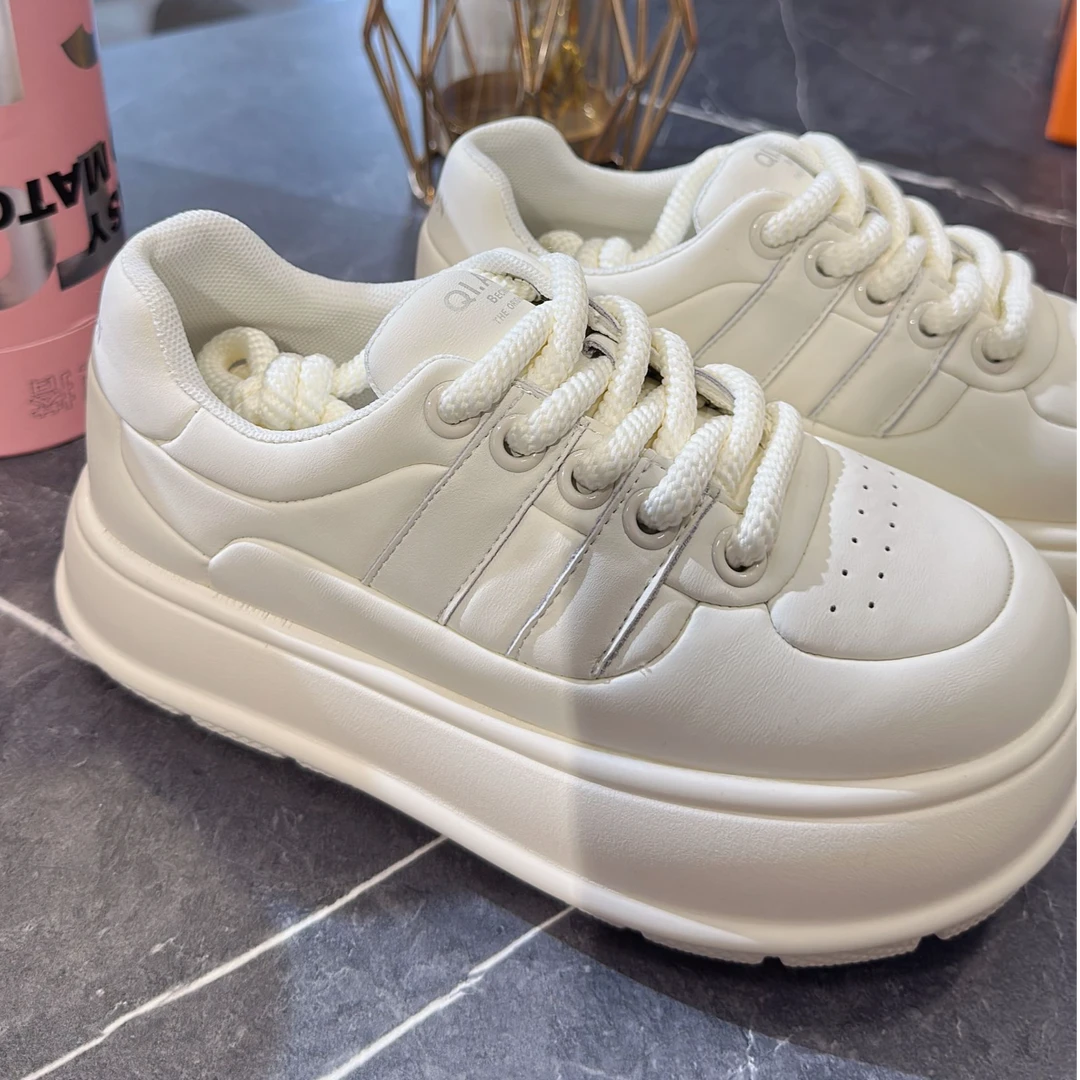 女士小白鞋厚底百搭休闲鞋女鞋#3D3500