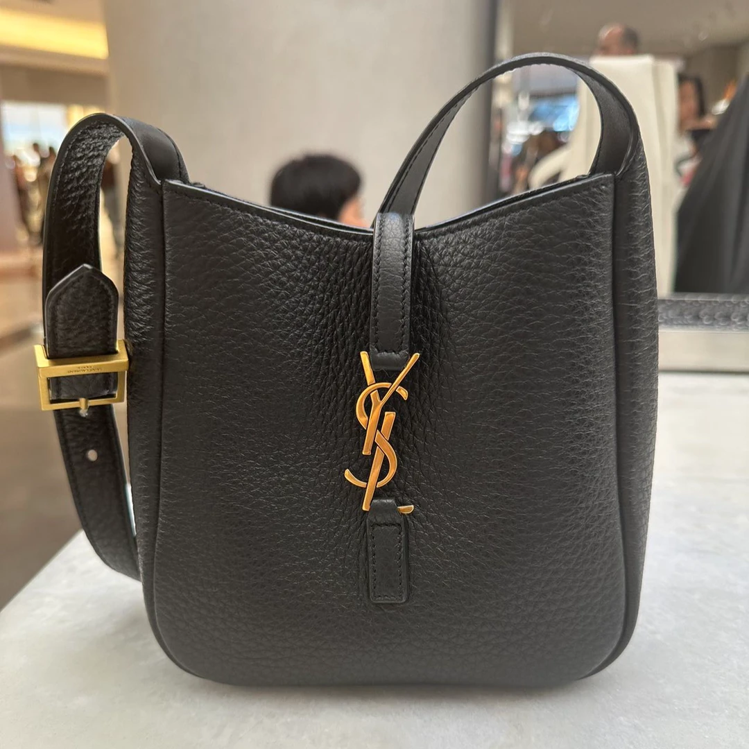 全新未使用 YSL/圣罗兰 YSL麂皮迷你hobo