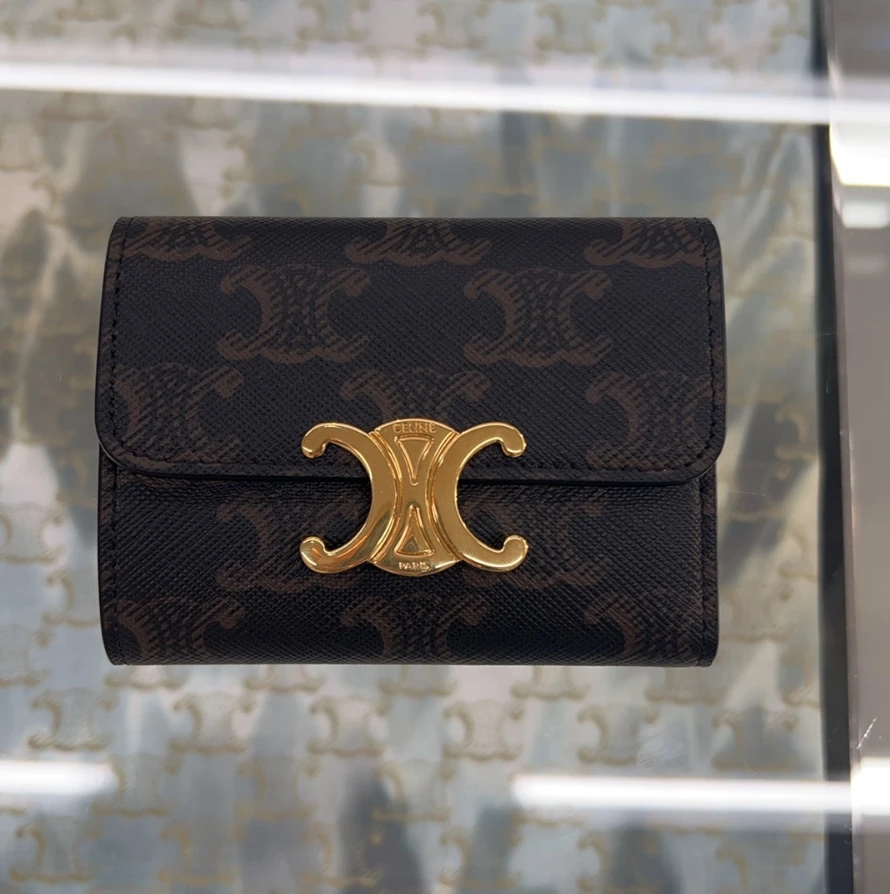 全新未使用 Celine/思琳 celine凯旋帆布可拆卸紧凑型钱包