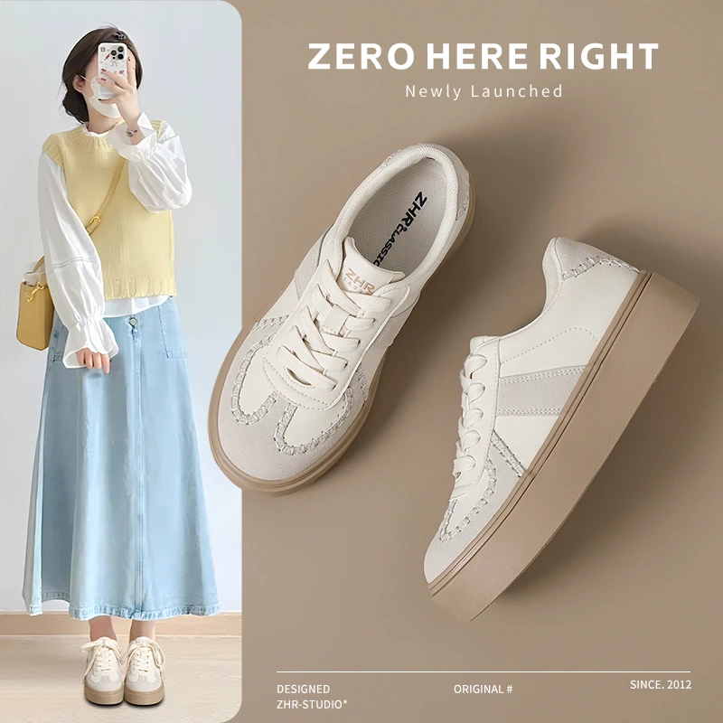 ZHR/则则德训鞋女2025秋季新款青春减龄透气运动休闲鞋百搭女鞋