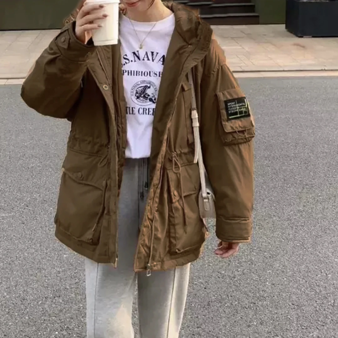 门店在售1199!冬季女士连帽款羽绒服K418